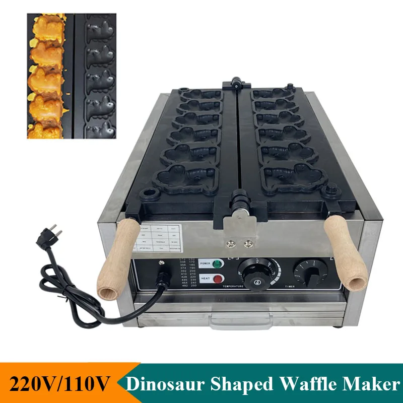 Commercial Electric Dinosaur Shape Waffle Making Machine Small Cute Fat Dragon Waffle Maker Stainless Steel Snack Equipment
Commercial Electric Dinosaur Shape Waffle Making Machine Small Cute Fat Dragon Waffle Maker Stainless Steel Snack Equipment