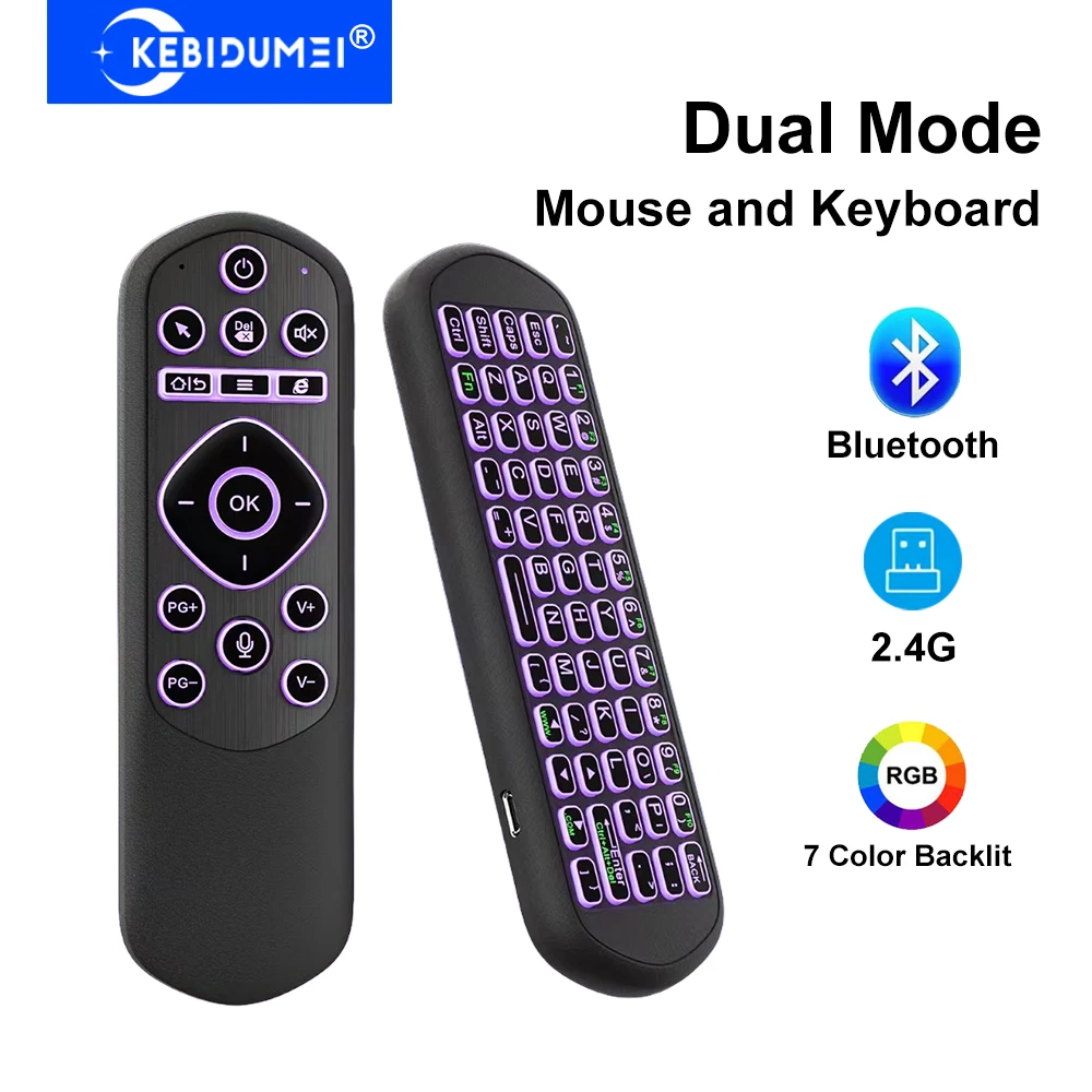 Мини-клавиатура Bluetooth 2,4G, беспроводная воздушная мышь, 7-цветная клавиатура и мышь с подсветкой, ИК-обучающий пульт дистанционного управления для ноутбука, планшета 
Мини-клавиатура Bluetooth 2,4G, беспроводная воздушная мышь, 7-цветная клавиатура и мышь с подсветкой, ИК-обучающий пульт дистанционного управления для ноутбука, планшета