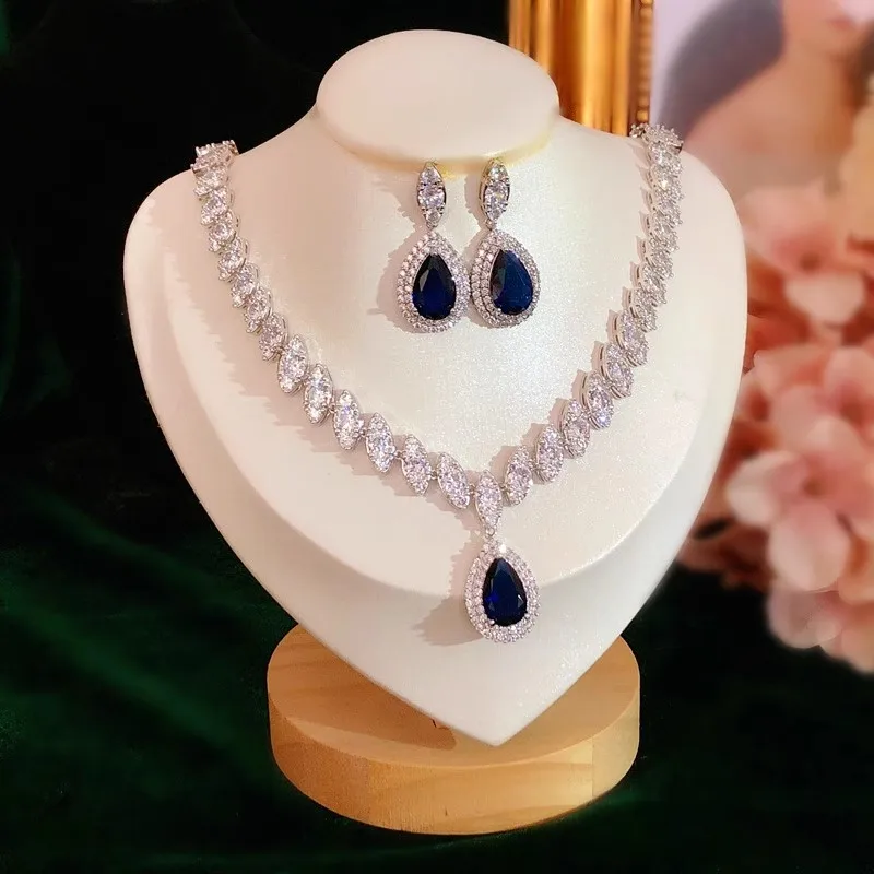 CC Trendy Jewelry Set Wedding Accessories Women Bijoux Engagement Necklace Stud Earring Sets Water Drop Shape Chains CCAS224
CC Trendy Jewelry Set Wedding Accessories Women Bijoux Engagement Necklace Stud Earring Sets Water Drop Shape Chains CCAS224