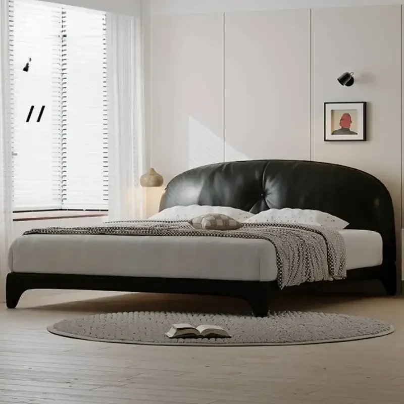 Lazy Bedroom Double Bed Frame Black Large Modern Wooden Double Bed Full Size Platform Muebles Ergonomic Waiting Salon Furniture 
Lazy Bedroom Double Bed Frame Black Large Modern Wooden Double Bed Full Size Platform Muebles Ergonomic Waiting Salon Furniture