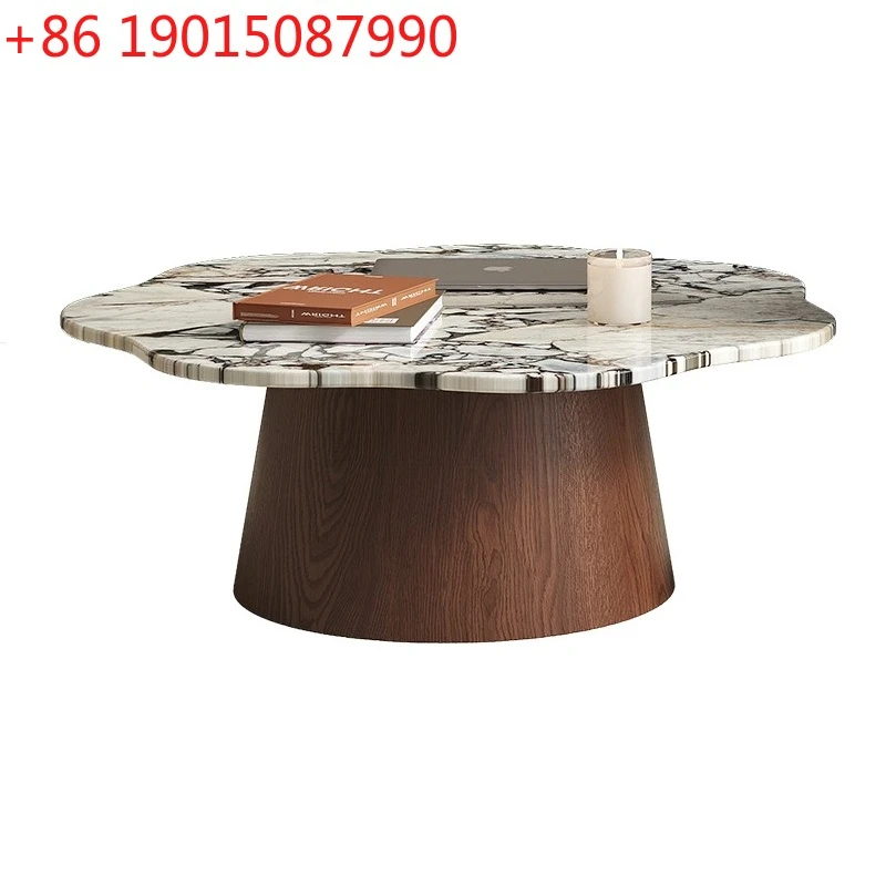 Marble Coffee Table Walnut Color Living Room French Retro Small Apartment
Marble Coffee Table Walnut Color Living Room French Retro Small Apartment