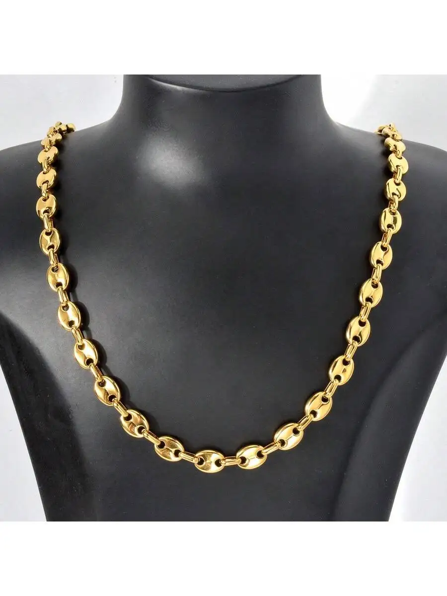 Mens Stainless Steel Minimalist Coffee Bean Chain Necklace 60cm Hip Hop Fashion Accessory
Mens Stainless Steel Minimalist Coffee Bean Chain Necklace 60cm Hip Hop Fashion Accessory