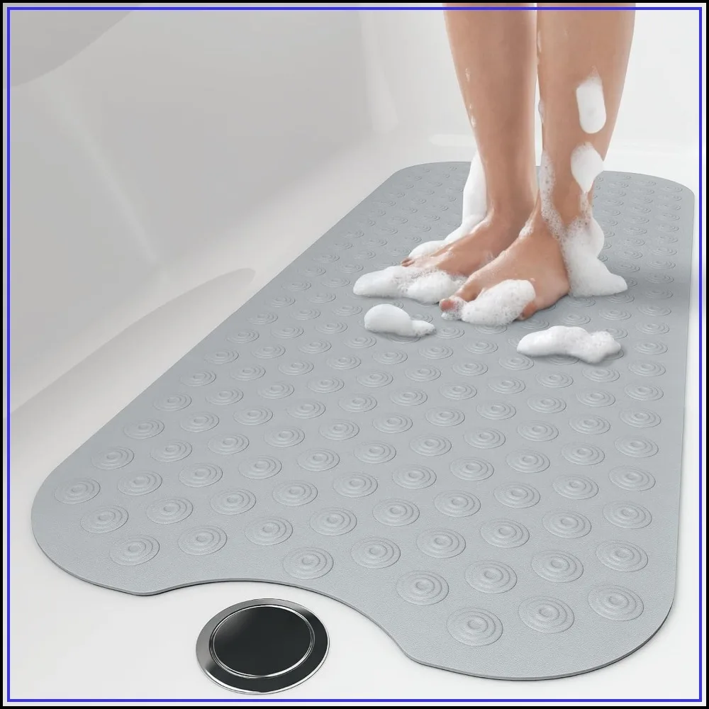 39x16 Inch Extra Long Bath Mat for Ordinary or Refinished Tubs, Natural Rubber, Protects Bathtub (Grey)
39x16 Inch Extra Long Bath Mat for Ordinary or Refinished Tubs, Natural Rubber, Protects Bathtub (Grey)