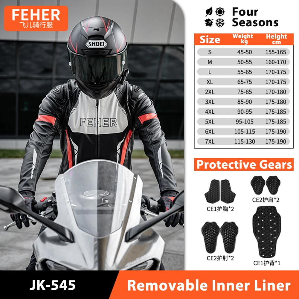 New FEHER Motorcycle Leather Jacket Winter Warm Clothing Windproof Armor 7 CE Protective Men Women Motorbike Chaqueta
New FEHER Motorcycle Leather Jacket Winter Warm Clothing Windproof Armor 7 CE Protective Men Women Motorbike Chaqueta