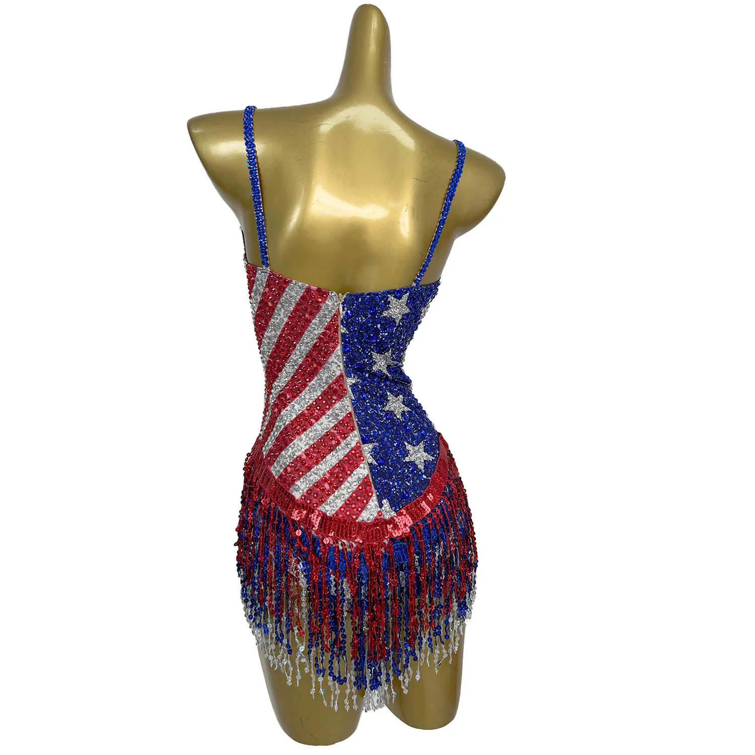 Sexy USA Rhinestone Tassel Stage Performance Bodysuits Women Carnival Party Gogo Dancer Jumpsuit Cheerleaders Festival Outfit
Sexy USA Rhinestone Tassel Stage Performance Bodysuits Women Carnival Party Gogo Dancer Jumpsuit Cheerleaders Festival Outfit