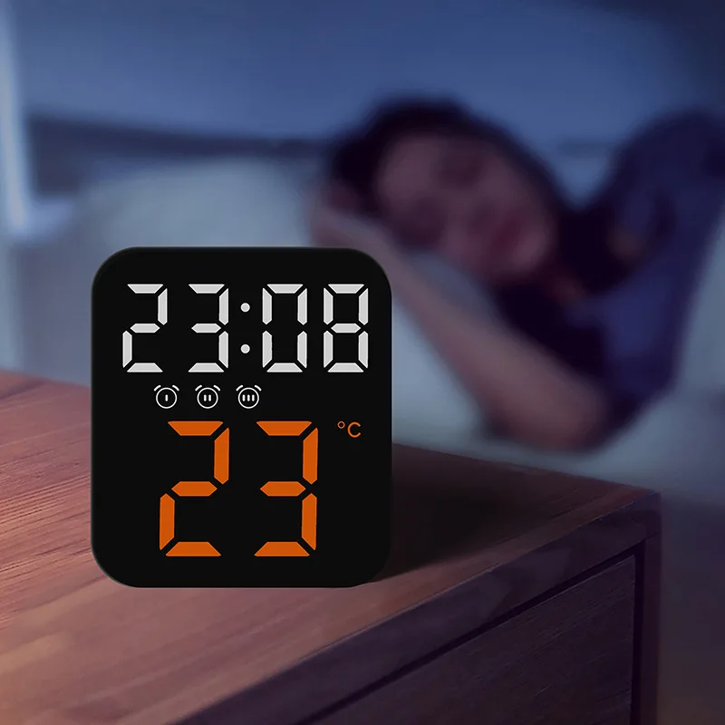 Temperature LED electronic Three sets of alarm clocks Entrance wall clock Multi-scene practical clock
Temperature LED electronic Three sets of alarm clocks Entrance wall clock Multi-scene practical clock