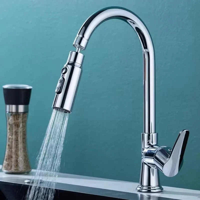 Multifunctional kitchen faucet with a rotatable nozzle for pressure boosting, replaceable spray head, quick-connect splash-proof
Multifunctional kitchen faucet with a rotatable nozzle for pressure boosting, replaceable spray head, quick-connect splash-proof