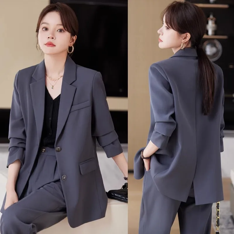 Gray Business Suit Women's Formal Wear2024New Spring and Autumn High-Grade Temperament Interview Casual Suit Jacket
Gray Business Suit Women's Formal Wear2024New Spring and Autumn High-Grade Temperament Interview Casual Suit Jacket