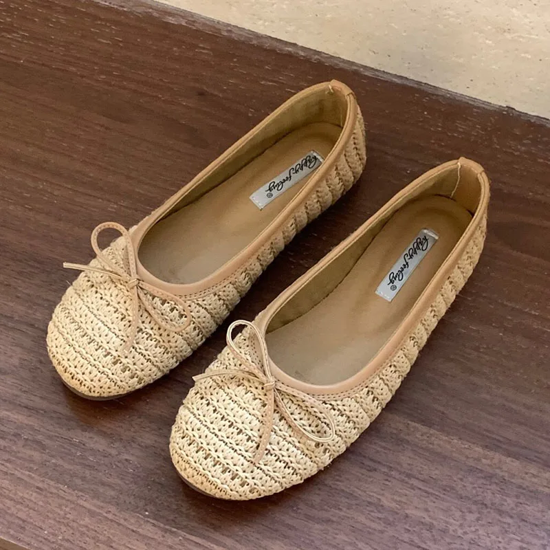 BOMENDUI 2026 Autumn New Brand Women Flat Shoes Fashion Round Toe Shallow Slip On Boat Shoes Ladies Casual Straw Single Shoes
BOMENDUI 2026 Autumn New Brand Women Flat Shoes Fashion Round Toe Shallow Slip On Boat Shoes Ladies Casual Straw Single Shoes