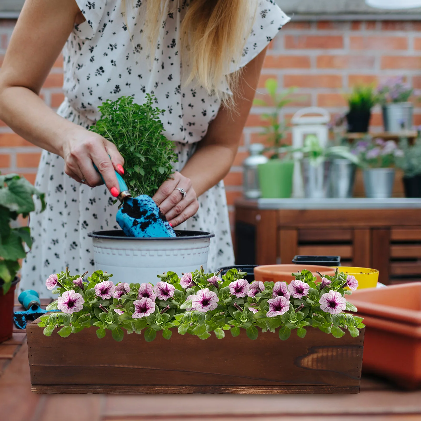 Wooden Planter Boxes Rectangular Balcony Garden Outdoor Rustic Flower Pot Vegetable Succulent Window Planter Crate Gardening
Wooden Planter Boxes Rectangular Balcony Garden Outdoor Rustic Flower Pot Vegetable Succulent Window Planter Crate Gardening