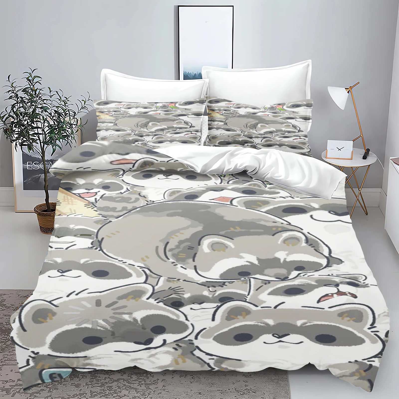 Cartoon Quilt Cover Little Raccoon Duvet Skin-Friendly Breathable Printed Comforter Warmth Bedding Holiday And Birthday Gifts
Cartoon Quilt Cover Little Raccoon Duvet Skin-Friendly Breathable Printed Comforter Warmth Bedding Holiday And Birthday Gifts