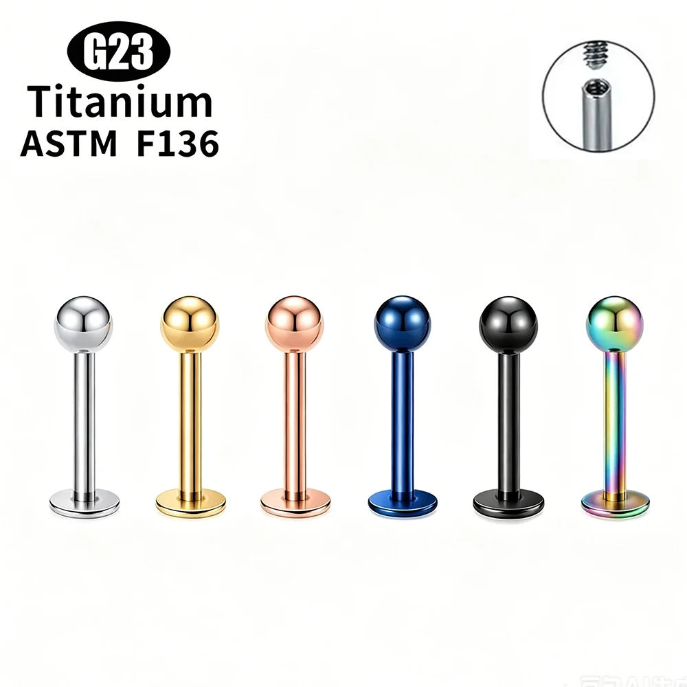 1/10pcs G23 Titanium Earrings Piercing Jewelry Nose Stud Labret PVD Plated Basic Classic For Ear
1/10pcs G23 Titanium Earrings Piercing Jewelry Nose Stud Labret PVD Plated Basic Classic For Ear