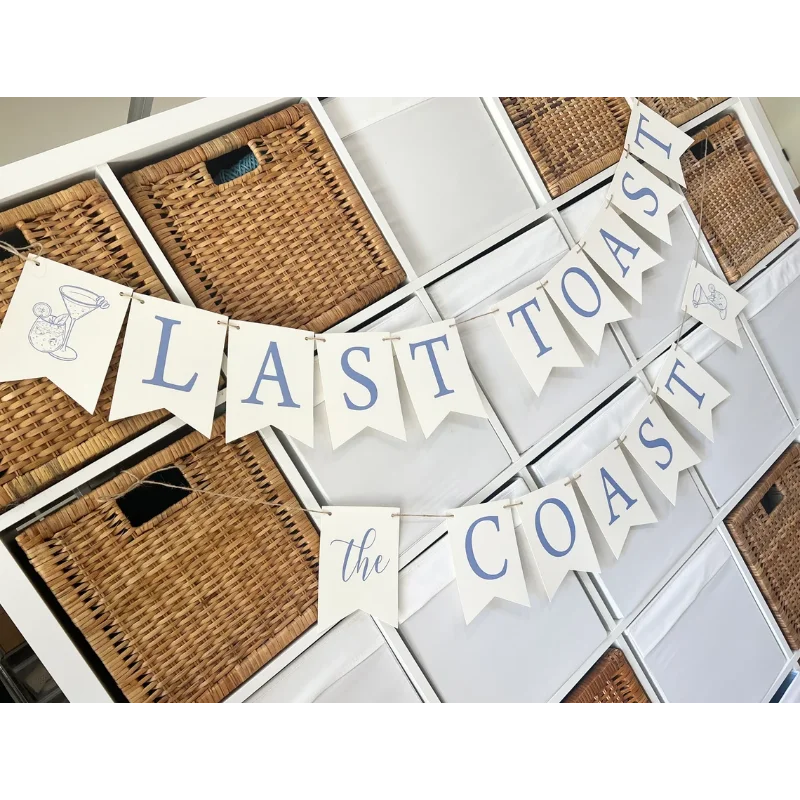 1pcs Last Toast on The Coast Banner for Bachelorette Party Supplies Cocktail Pennants Bride To Be Gift Wedding Decoration 2025
1pcs Last Toast on The Coast Banner for Bachelorette Party Supplies Cocktail Pennants Bride To Be Gift Wedding Decoration 2025