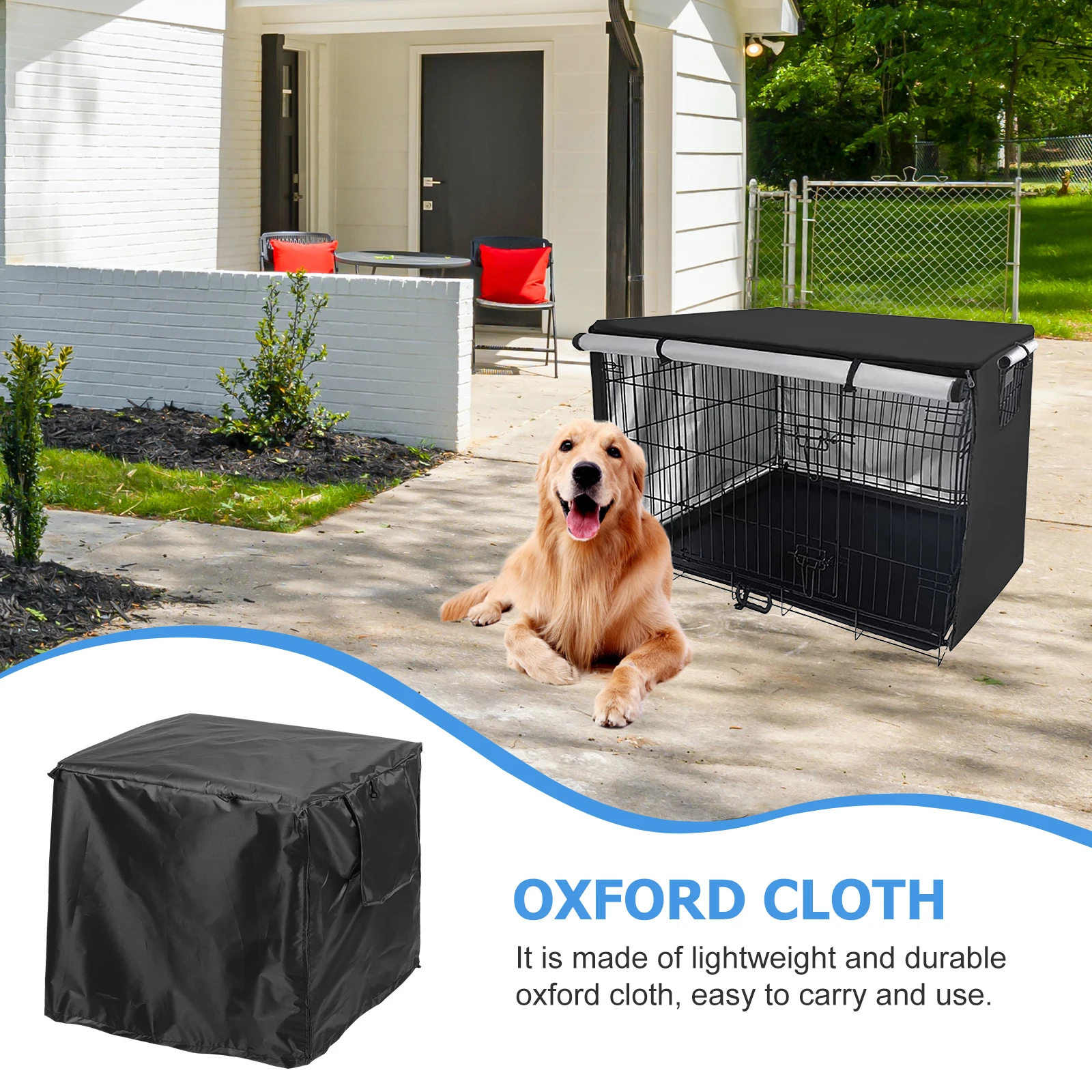 Pet Crate Cover Dog Privacy Cover 210D Silver Coated Oxford Cloth Lightweight Durable Easy to Carry Use
Pet Crate Cover Dog Privacy Cover 210D Silver Coated Oxford Cloth Lightweight Durable Easy to Carry Use