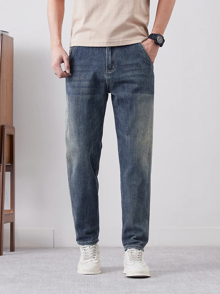 Fashion Vintage Men's Jeans Spring Autumn New Slim Tapered Trousers Personalized Comfortable Male Streetwear Denim Pants
Fashion Vintage Men's Jeans Spring Autumn New Slim Tapered Trousers Personalized Comfortable Male Streetwear Denim Pants