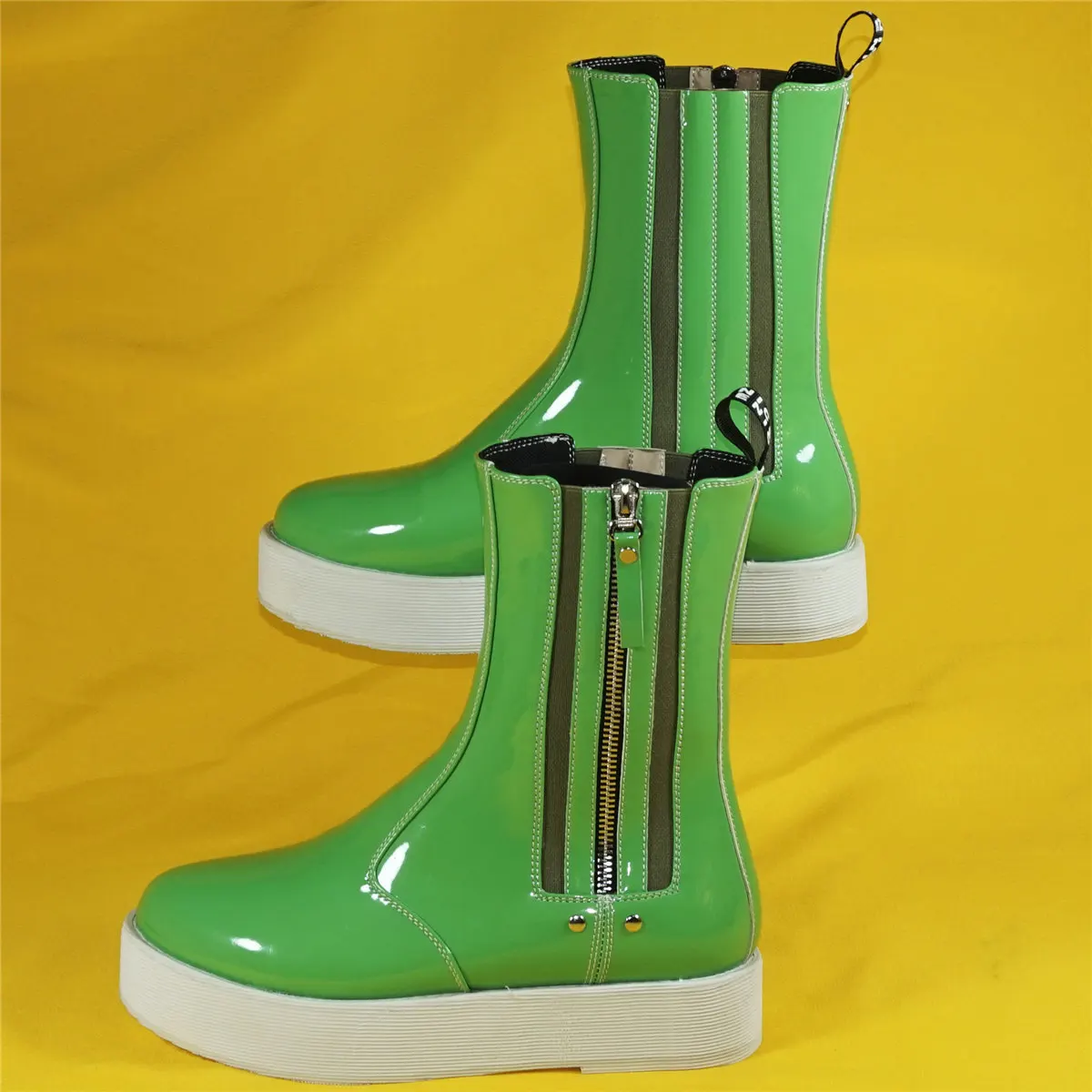 2023 Platform Shoes Women Green Patent Leather Flat With Med Heel Pumps Female High Top Round Toe Fashion Sneakers Casual Shoes
2023 Platform Shoes Women Green Patent Leather Flat With Med Heel Pumps Female High Top Round Toe Fashion Sneakers Casual Shoes