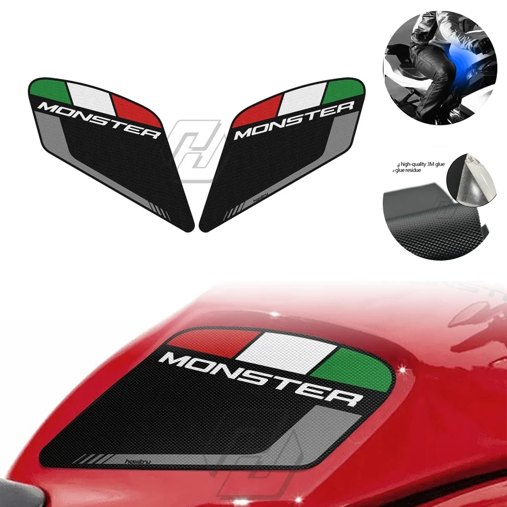For 797 821 1200 2017-2019 Ducati Monster Motorcycle Anti slip Side Fuel Tank Pad Leather Stickers
For 797 821 1200 2017-2019 Ducati Monster Motorcycle Anti slip Side Fuel Tank Pad Leather Stickers