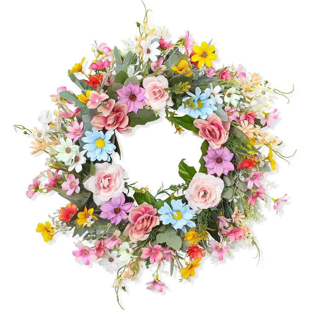 Artificial Daisy Flower Wreath for Spring,Valentine Easter Door Wall Decor, Wedding Party Garland Indoor Outdoor Home Decoration
Artificial Daisy Flower Wreath for Spring,Valentine Easter Door Wall Decor, Wedding Party Garland Indoor Outdoor Home Decoration
