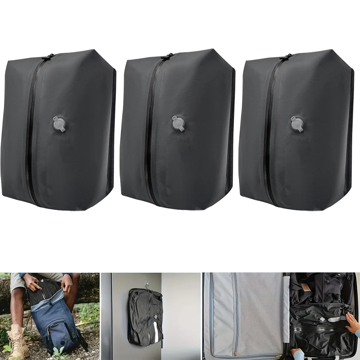 1/2/3/4pc Travel Vacuum Compression Bag, Reusable Compression Bag with Zipper for Space Saving, for Suitcase Organizer, Black
1/2/3/4pc Travel Vacuum Compression Bag, Reusable Compression Bag with Zipper for Space Saving, for Suitcase Organizer, Black