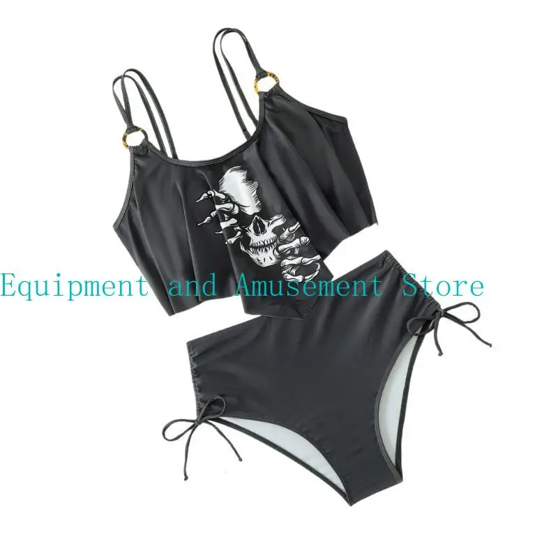 Y1UC Women High Cut Bathing Suit Skeleton Print Swimwear Ladies 2 Pcs Swimsuit
Y1UC Women High Cut Bathing Suit Skeleton Print Swimwear Ladies 2 Pcs Swimsuit