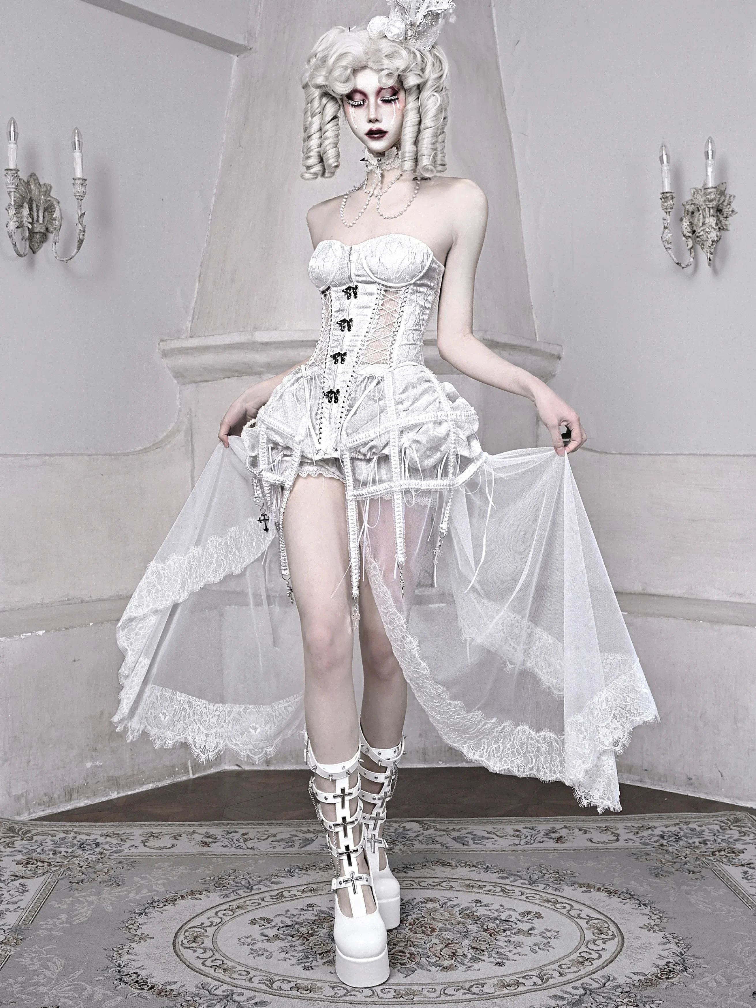 2025 summer clothes fishbone bandage birdcage corset set strapless tube top skirt sets blood supply original white gothic fairy
2025 summer clothes fishbone bandage birdcage corset set strapless tube top skirt sets blood supply original white gothic fairy