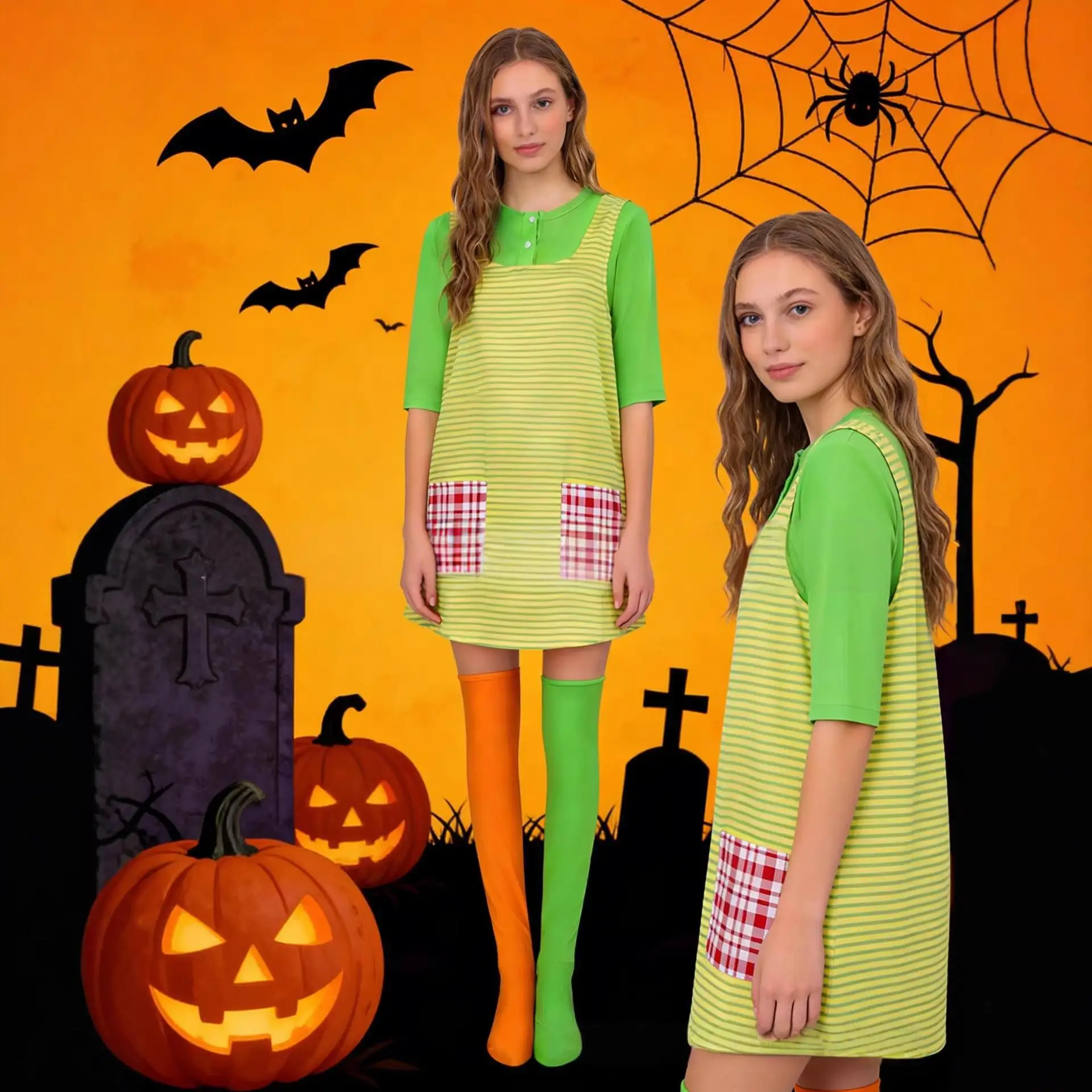 Children's Day Fun Retro Color Contrasting Dress, Personalized Stocking Style Stage Performance Dress, Halloween Artistic Play D
Children's Day Fun Retro Color Contrasting Dress, Personalized Stocking Style Stage Performance Dress, Halloween Artistic Play D