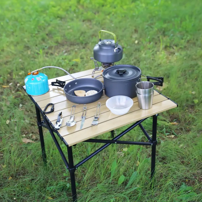 Легкая походная портативная посуда для кемпинга Winpolar, набор для приготовления пищи с сетчатой сумкой
Легкая походная портативная посуда для кемпинга Winpolar, набор для приготовления пищи с сетчатой сумкой