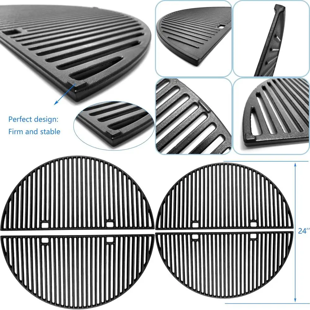 24 Heavy-Duty Cast Iron Half-Moon Grates for Large Charcoal Grills
24 Heavy-Duty Cast Iron Half-Moon Grates for Large Charcoal Grills