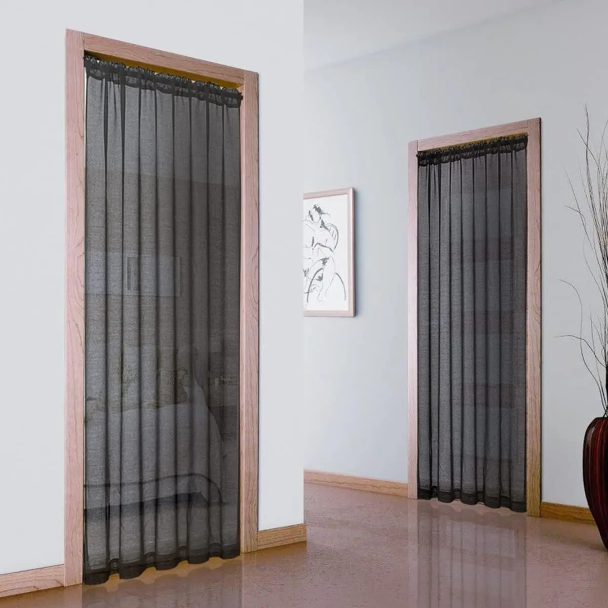 Sheer Door Curtains for Doorway,80 in Length,50% Semi Privacy,Airy Lightweight Temporary Room Divider,Window Curtains fo
Sheer Door Curtains for Doorway,80 in Length,50% Semi Privacy,Airy Lightweight Temporary Room Divider,Window Curtains fo