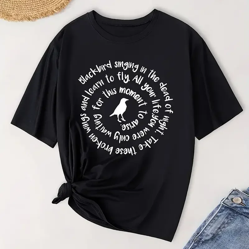 Plus Size Graphic Print Tshirt Short Sleeve Crew Neck Casual Top For Summer Spring Women Plus Size Clothing
Plus Size Graphic Print Tshirt Short Sleeve Crew Neck Casual Top For Summer Spring Women Plus Size Clothing