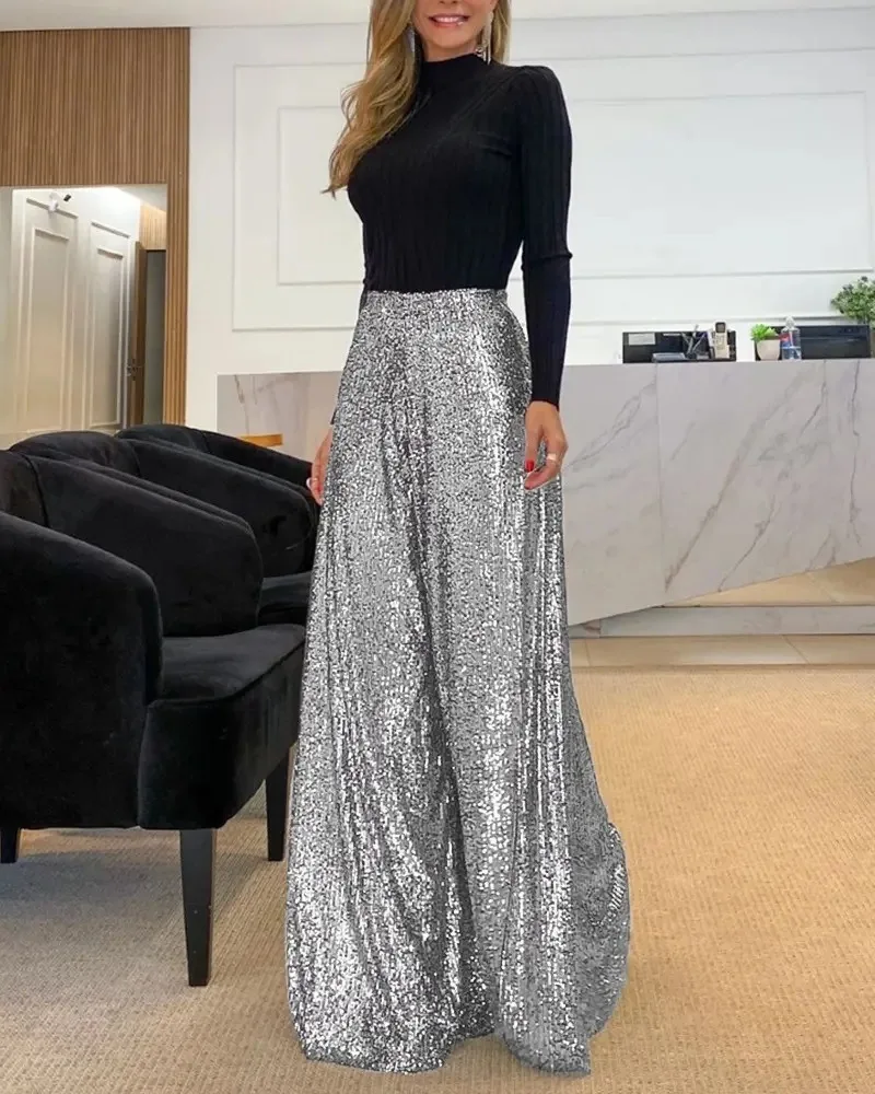 Shiny Pants Women Spring Autumn High Waisted Wide Leg Loose Oversized Trousers Fashion Solid Party Pants Y2k Streetwear Clothes
Shiny Pants Women Spring Autumn High Waisted Wide Leg Loose Oversized Trousers Fashion Solid Party Pants Y2k Streetwear Clothes