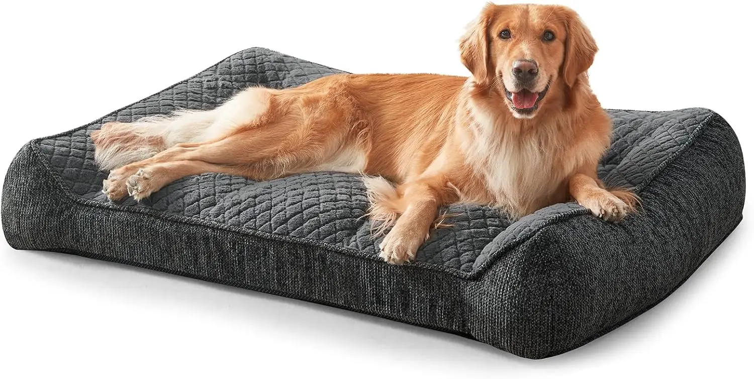 Extra Large Orthopedic Dog Bed with Sides, Ultra Soft Grey Pet Sofa, 48''x35'', Thick Support for Big Dogs
Extra Large Orthopedic Dog Bed with Sides, Ultra Soft Grey Pet Sofa, 48''x35'', Thick Support for Big Dogs