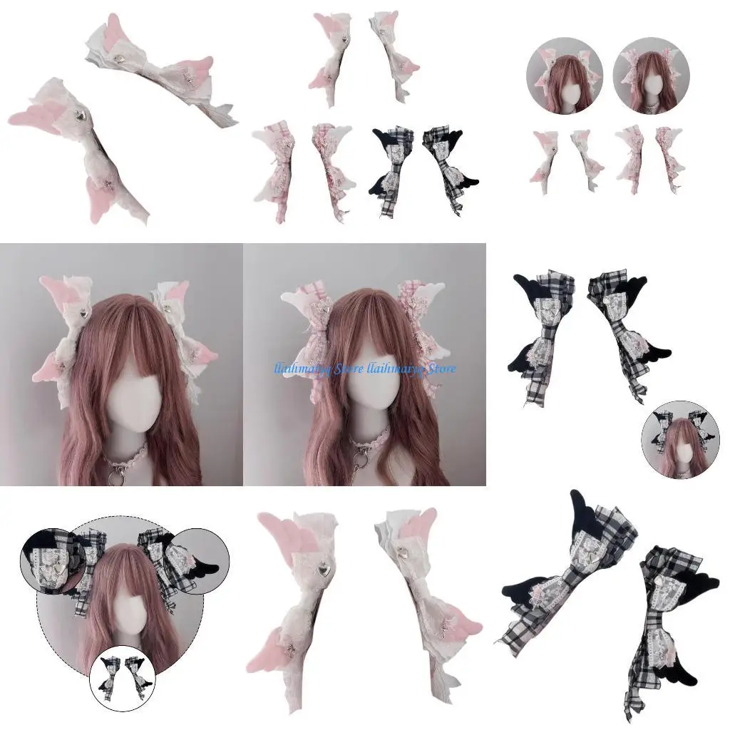 573B Girl Flat Clip Hairpin Ornaments Balletcore for Women Girl Bunches Hairclip Large Bows Sweet Balletcore Photo Props
573B Girl Flat Clip Hairpin Ornaments Balletcore for Women Girl Bunches Hairclip Large Bows Sweet Balletcore Photo Props