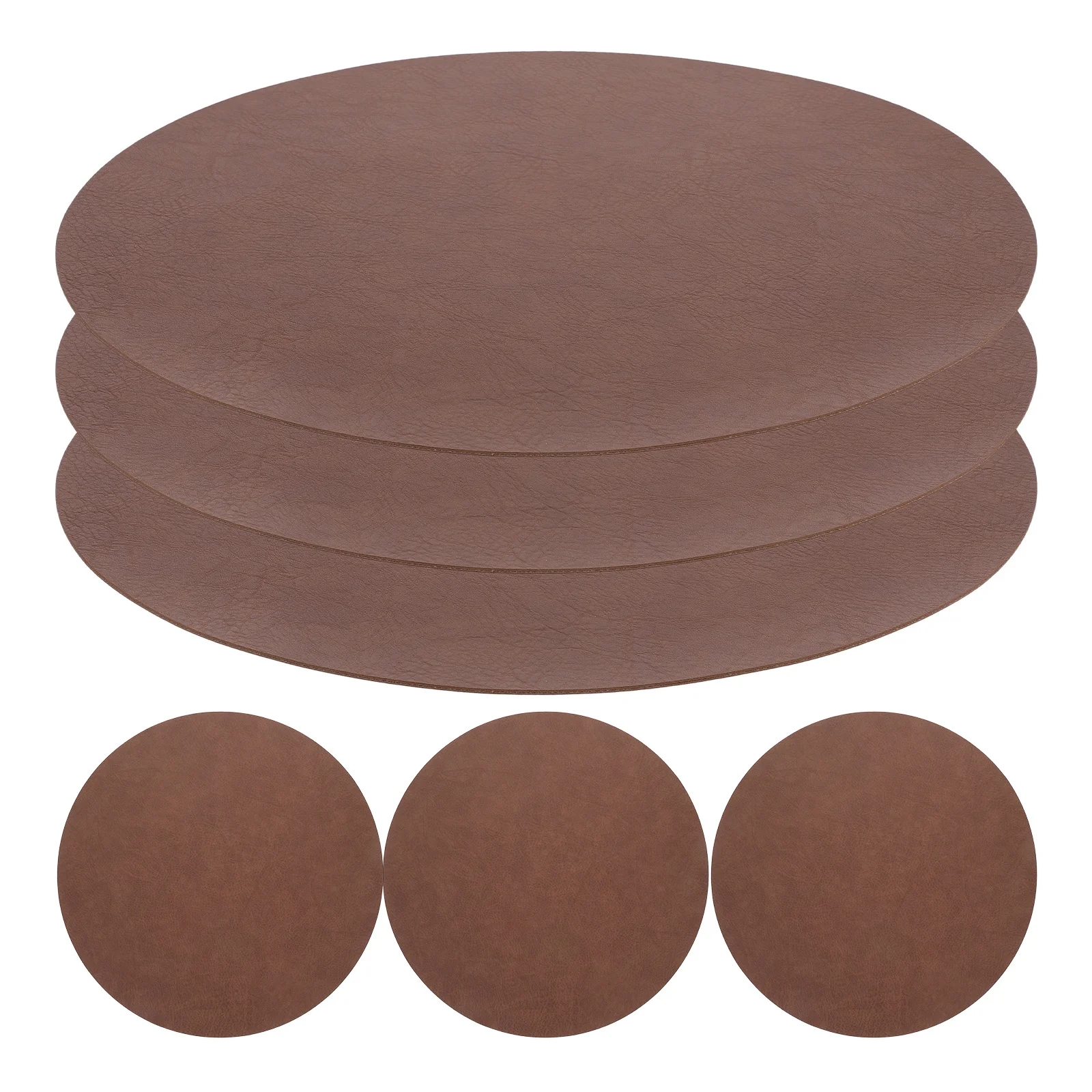 6pcs Pu Faux Round Placemat 15 Inch Washable Table Mat For Dining Kitchen Party Decor Dark Brown Wipeable Tabletop
6pcs Pu Faux Round Placemat 15 Inch Washable Table Mat For Dining Kitchen Party Decor Dark Brown Wipeable Tabletop