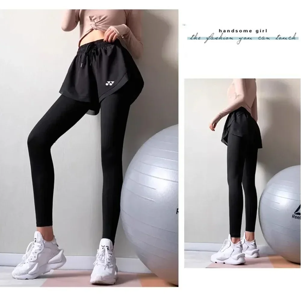 Women's Quick-Dry Yoga Leggings - 2-in-1 High-Waist Compression Pants for Badminton Running Gym Stretchy Sportswear Built-in
Women's Quick-Dry Yoga Leggings - 2-in-1 High-Waist Compression Pants for Badminton Running Gym Stretchy Sportswear Built-in