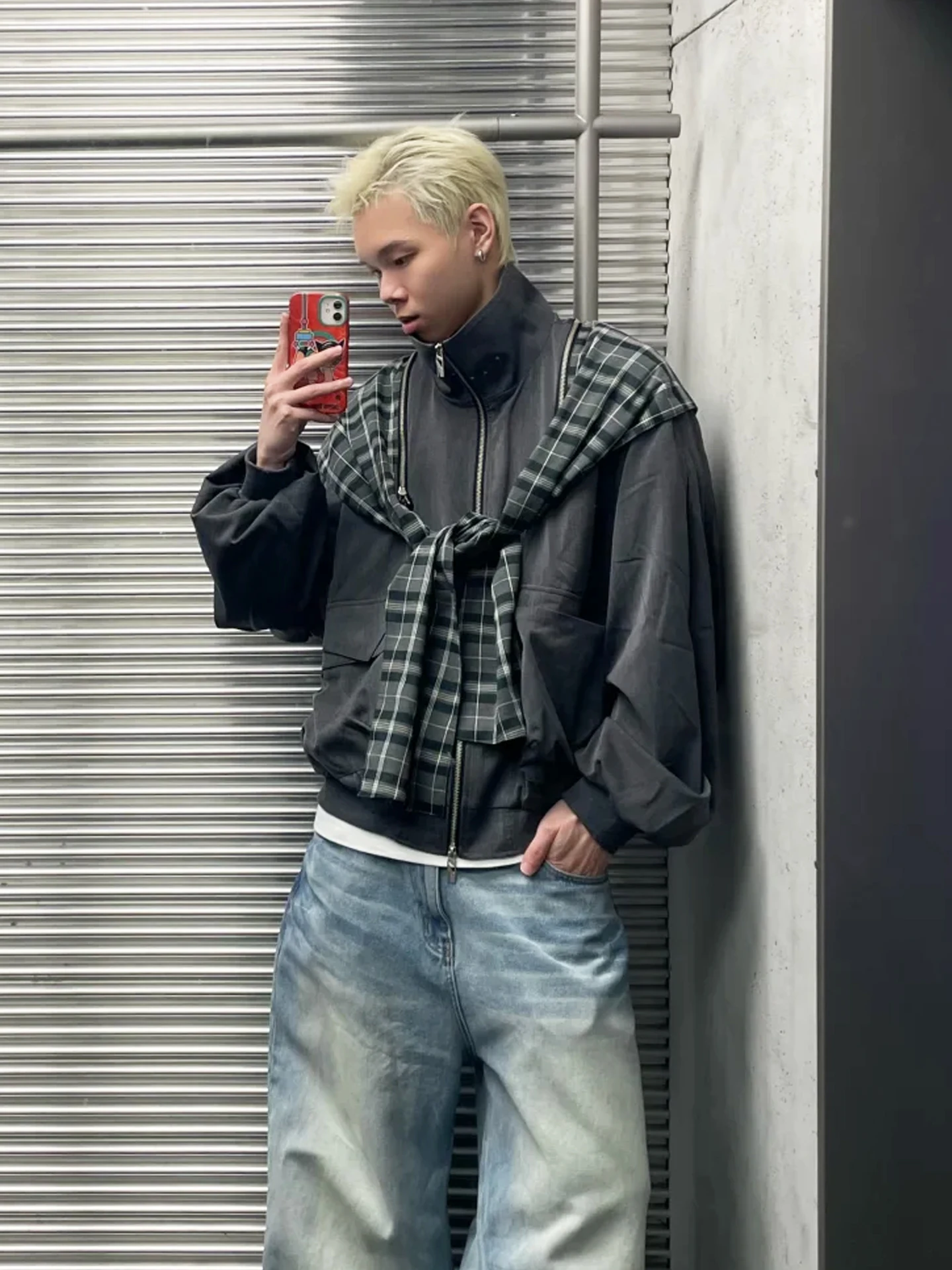 Detachable Plaid Geometric ape Jaet Stand Collar ex Autumn Faion Outerwear Casual Sle Long Sve Zipper Closure
Detachable Plaid Geometric ape Jaet Stand Collar ex Autumn Faion Outerwear Casual Sle Long Sve Zipper Closure