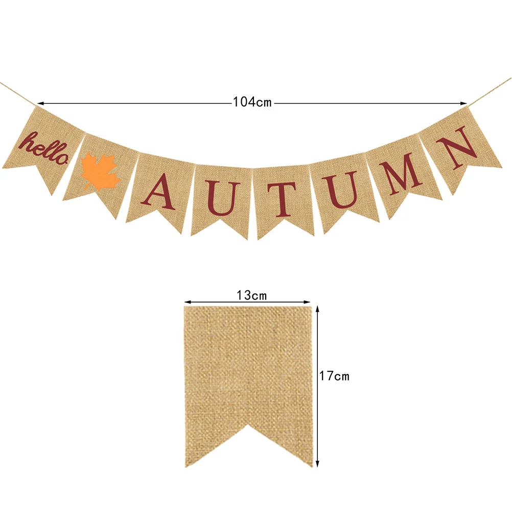 Autumn Bunting Banner Fall Burlap Hanging Flag Rustic Party Decor Thanksgiving Decoration Home Ornament Stylish Pull Banner
Autumn Bunting Banner Fall Burlap Hanging Flag Rustic Party Decor Thanksgiving Decoration Home Ornament Stylish Pull Banner