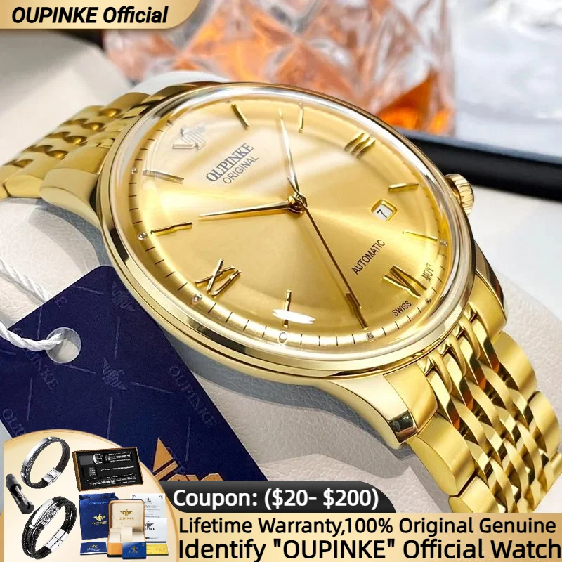 OUPINKE Luxury Top Mechanical Watch for Men Swiss Imported Automatic Movement 7mm Dial Automatic Movement Men's Watch 3269 NEW
OUPINKE Luxury Top Mechanical Watch for Men Swiss Imported Automatic Movement 7mm Dial Automatic Movement Men's Watch 3269 NEW
