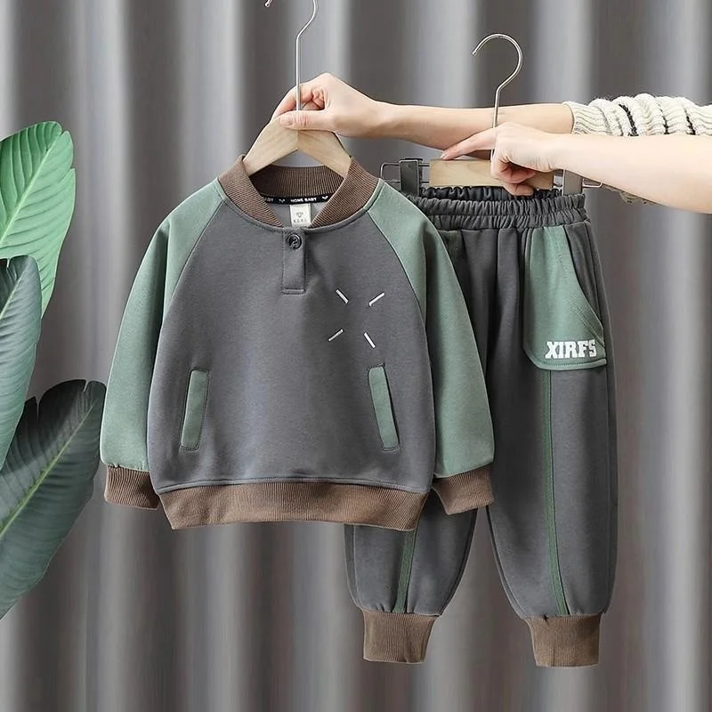 New Spring Autumn Children Clothes Set Color Patchwork Kids Boys Two-Piece Sets Children Boy Casual Tracksuit Outfits Tops Pants
New Spring Autumn Children Clothes Set Color Patchwork Kids Boys Two-Piece Sets Children Boy Casual Tracksuit Outfits Tops Pants