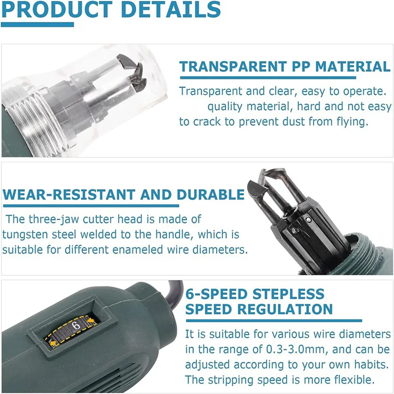1 Piece 75W Handheld Magnet Wire Stripping Machine Enameled Wire Paint Scraper 12000R/Min (110V) EU Plug
1 Piece 75W Handheld Magnet Wire Stripping Machine Enameled Wire Paint Scraper 12000R/Min (110V) EU Plug