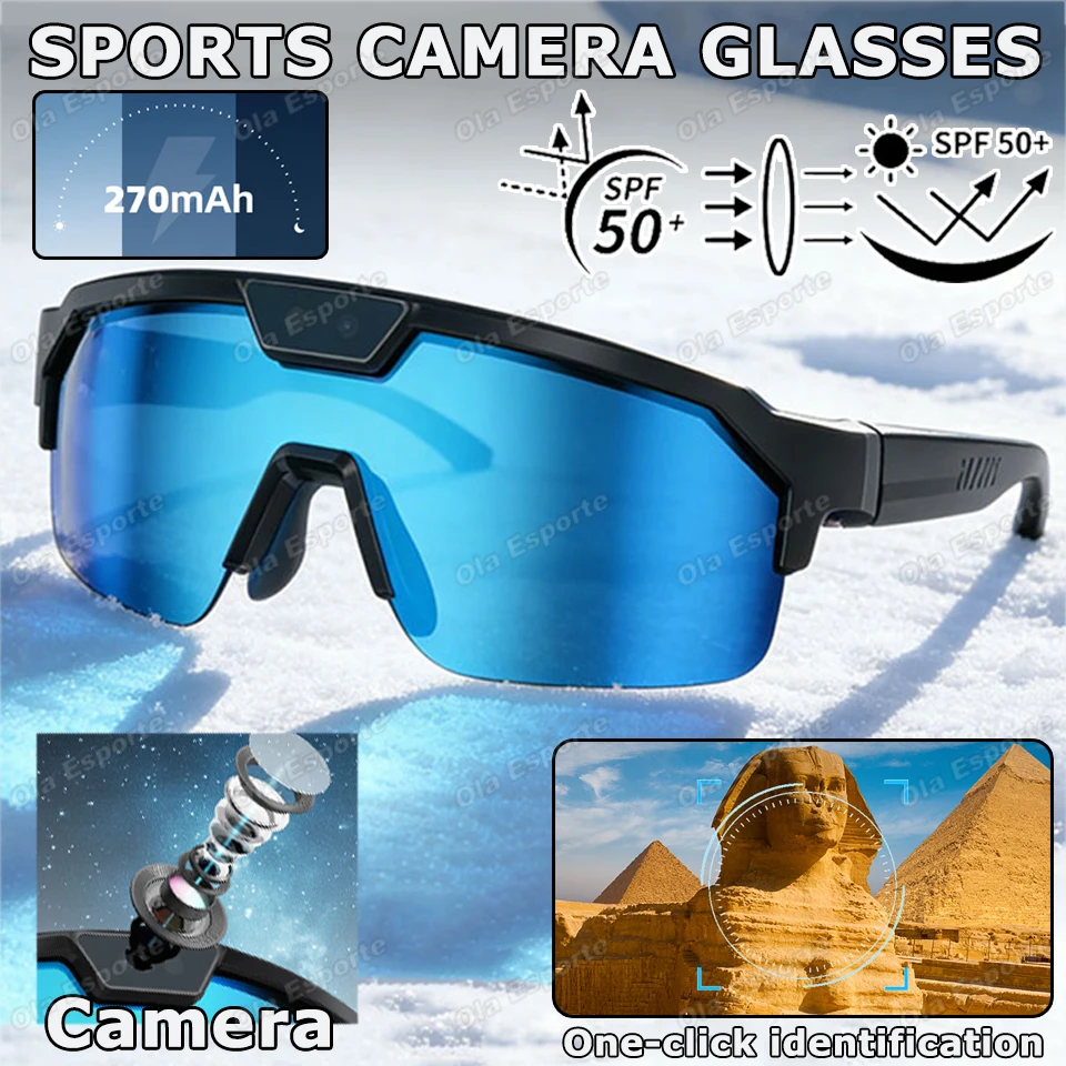 New Outdoor Driving Cycling Riding Camera Smart Glasses Wireless Call 270mAh Music Player One-click Recognition Smart Sunglasses
New Outdoor Driving Cycling Riding Camera Smart Glasses Wireless Call 270mAh Music Player One-click Recognition Smart Sunglasses