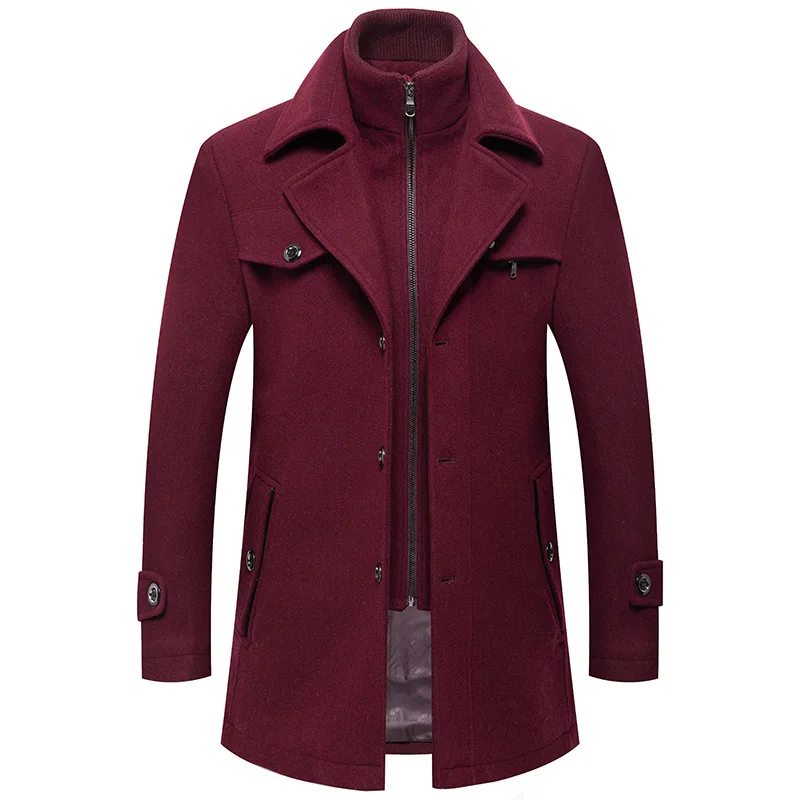New Winter Fashion Men Slim Fit Wool Trench Coats Middle Long Jacket Suit Male Double Collar Zipper Solid Mens Long Woolen Coats
New Winter Fashion Men Slim Fit Wool Trench Coats Middle Long Jacket Suit Male Double Collar Zipper Solid Mens Long Woolen Coats