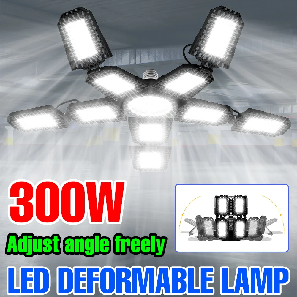 300W LED Bulb E27/E26 Garage Lamp AC 220V Spotlights Deformable Folding Ceiling Light 110V Home Shopping mall Parking Workshop
300W LED Bulb E27/E26 Garage Lamp AC 220V Spotlights Deformable Folding Ceiling Light 110V Home Shopping mall Parking Workshop