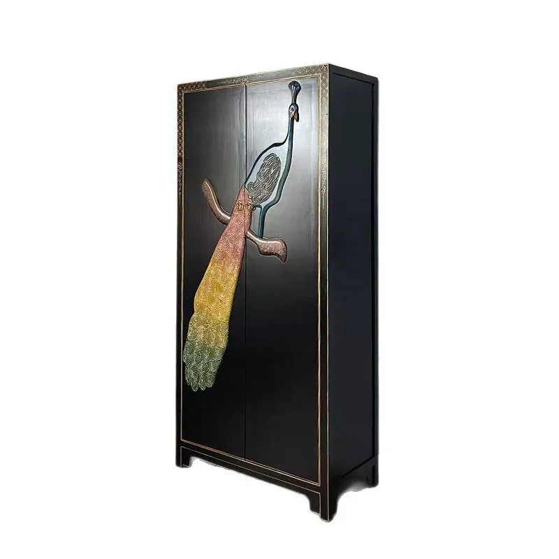 New Chinese solid wood simple wardrobe living room ornament locker bedroom wardrobe retro
New Chinese solid wood simple wardrobe living room ornament locker bedroom wardrobe retro