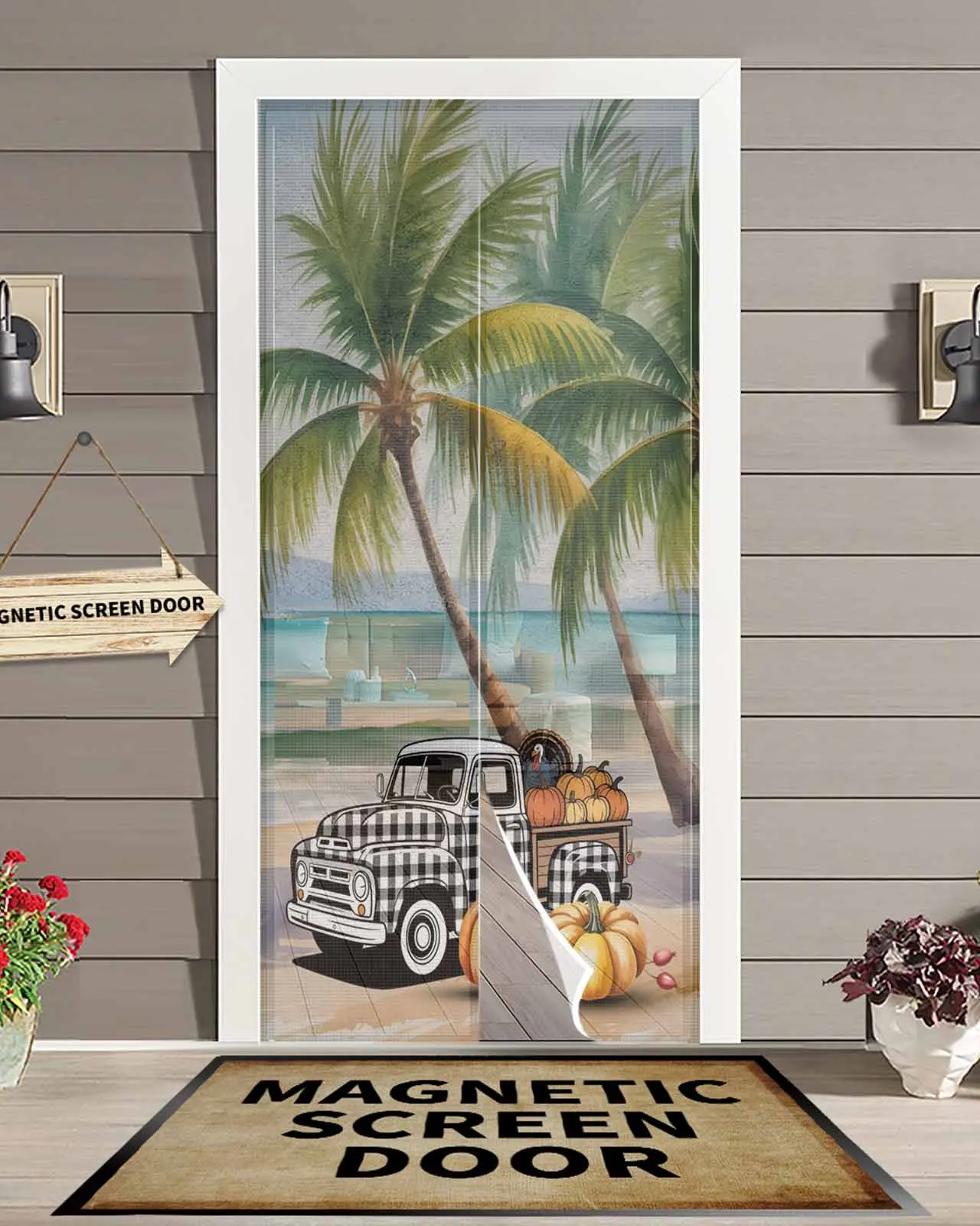 Palm Trees Seaside Vacation Magnetic Door Curtain Living Room Bedroom Home Anti-mosquito Screen Door Curtain
Palm Trees Seaside Vacation Magnetic Door Curtain Living Room Bedroom Home Anti-mosquito Screen Door Curtain