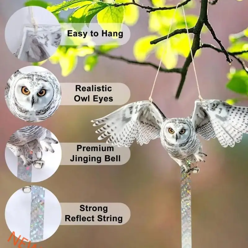2 Pieces Waterproof Garden Owl Ornaments Bird Repellents Hanging Decorations
2 Pieces Waterproof Garden Owl Ornaments Bird Repellents Hanging Decorations
