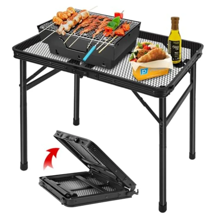 Folding Grill Table Camping Table with Mesh Desktop Lightweight and Portable Outdoor Picnic Table Height Adjustable Portable fo
Folding Grill Table Camping Table with Mesh Desktop Lightweight and Portable Outdoor Picnic Table Height Adjustable Portable fo