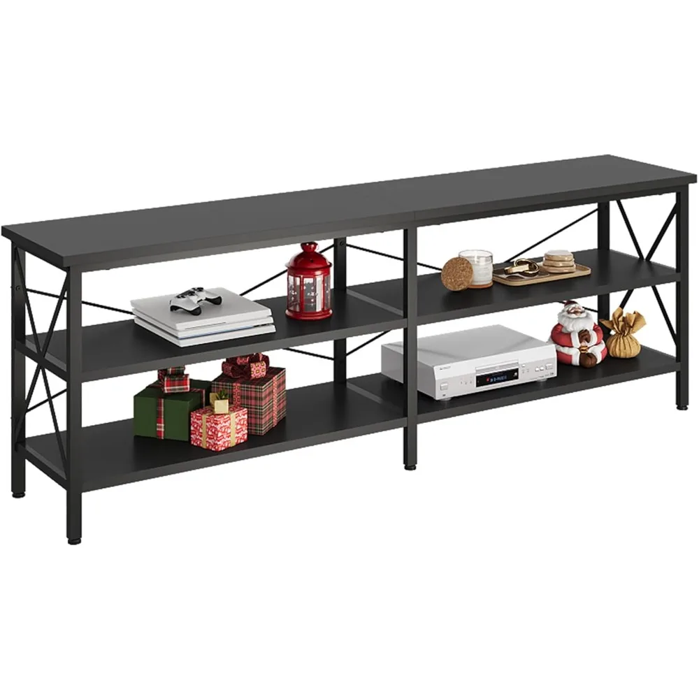 TV Stand up to 70 Inch TV, 63" Entertainment Center, TV Media Console with 3-Tier Storage Shelves for Living Room and Bedroom
TV Stand up to 70 Inch TV, 63" Entertainment Center, TV Media Console with 3-Tier Storage Shelves for Living Room and Bedroom