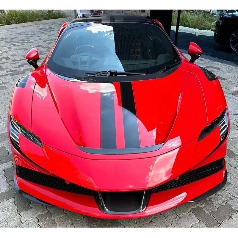 For SF90 Novit Style Dry Carbon Fiber Front Hood Bonnet Air Outlet Trims Engine Cover Panel for SF90 Car Accessories
For SF90 Novit Style Dry Carbon Fiber Front Hood Bonnet Air Outlet Trims Engine Cover Panel for SF90 Car Accessories