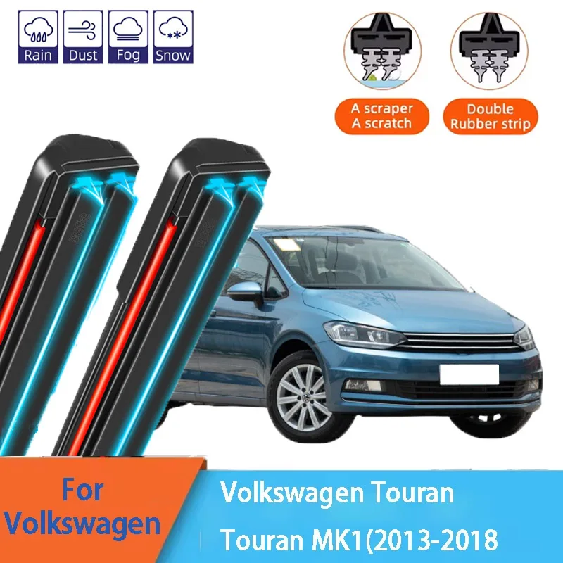 For Volkswagen Touran MK1 T-Roc Front Windscreen Wipers Double Rubber Car Wiper Blades Car Accessories 2006 2015 2018 2003
For Volkswagen Touran MK1 T-Roc Front Windscreen Wipers Double Rubber Car Wiper Blades Car Accessories 2006 2015 2018 2003